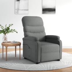 vidaXL Fotoliu cu ridicare, gri închis, textil (3109606)