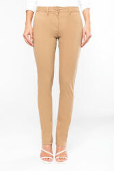Kariban Női nadrág Kariban KA741 Ladies' Chino Trousers -44, Light Khaki