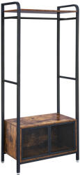 Vasagle Előszoba bútor - Vasagle Loft - 80 x 180 cm (rusztikus fa - fekete)