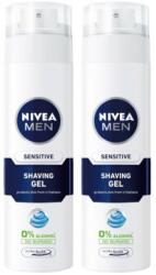 Nivea Men Set Nivea Gel Ras Ten Sensibil, 2 Bucati x 200 ml