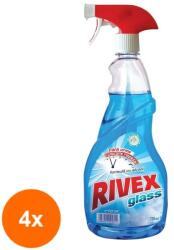 Rivex Set 4 x Solutie pentru Geam cu Pulverizator Rivex, 750 ml (ROC-4XMAG0000185)