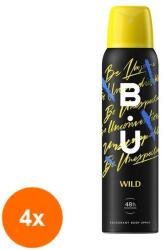 B.U. Set 4 x Deodorant Spray BU Wild, Femei, 150 ml