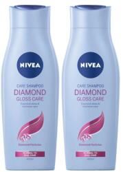 Nivea Set 2 x Sampon Nivea Diamond Gloss Care, pentru Par Normal Lipsit de Vitalitate, 400 ml