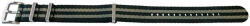  Curea NATO negru cu gri XL 22mm - 58592 - ceas-shop