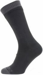 Sealskinz Waterproof Warm Weather Mid Length Sock Black/Grey M Kerékpáros zoknik