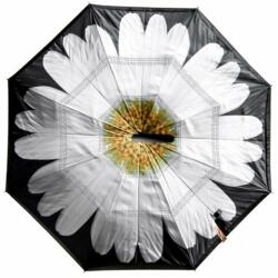  Kifordított esernyő Fehér gerbera motívummal