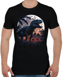 printfashion A dínók utolsó napja - Férfi póló - Fekete (11649749)