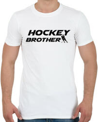 printfashion Hockey Brother - Férfi póló - Fehér (11716819)