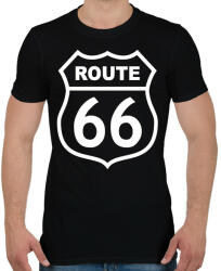 printfashion route 66 - Férfi póló - Fekete (11593607)