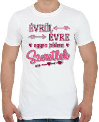 printfashion Egyre jobban szeretlek - Férfi póló - Fehér (11642504)