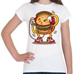 printfashion Hamburger - Női póló - Fehér (5188618)