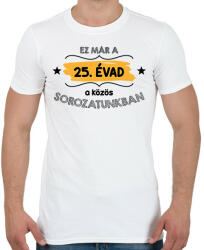 printfashion Közös sorozatunk - Évforduló - Férfi póló - Fehér (11640483)