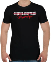 printfashion Gondolatolvasó - fehér - Férfi póló - Fekete (11632425)