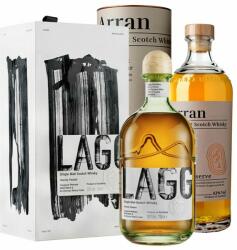Lagg Arran sziget whisky-csomag (Lagg Inaugural 2 és Arran Barrel Reserve) (2x0, 7L / 50% és 43%)