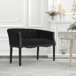 vidaXL Bancă, negru, 98x56x69 cm, catifea (344514)