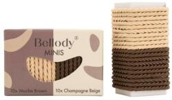 Bellody Elastice de păr, maro și bej, 20 buc - Bellody Minis Hair Ties Brown & Beige Mixed Package 20 buc