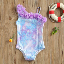 drool Costum de baie Sirena cu floricele aplicate (Marime: 110) (drl47b2r4) - esell