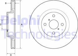 DELPHI Disc frana DELPHI BG4762C (BG4762C) - automobilus