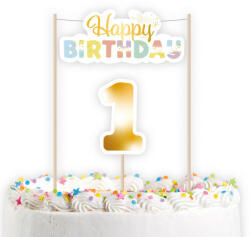 First Birthday Rainbow torta dekoráció, topper (DPA9913413)