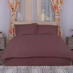 HomePuls Cearsaf de pilota o persoana Damasc Policoton dunga 1 cm, 140 x 220 cm, Maro