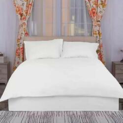 HomePuls Cearsaf de pilota 2 persoane extra large Damasc Policoton dunga 1 cm, 200x230 cm, Alb