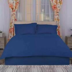 HomePuls Cearsaf de pilota 2 persoane Damasc Policoton dunga 1 cm, 180 x 220 cm, Albastru