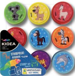 DERFORM Nyomda szett, 9 db-os, állatos, (koala, kutya, láma, kenguru, ló, zebra, tigris, delfin és kutya), Kidea (DFM-SOB9KA)