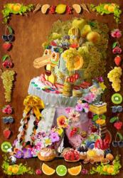 Bluebird Puzzle - Puzzle La Cantatrice Gâteau inspirée par Arcimboldo - 1 000 piese Puzzle