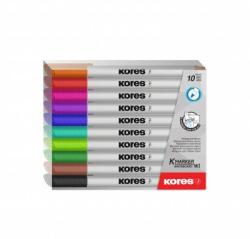 Kores Marker slim whiteboard 10 culori/set KORES (KO22841)