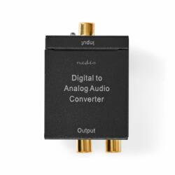 Nedis Digital Audio Converter | 1 irányú | Csatlakozó bemenet: 1x Digital RCA / 1x TosLink | Csatlakozó kimenet: 1x (2x RCA) / 1x 3.5mm | Automatikus | Integrált erősítő | Fekete (ACON2510BK)