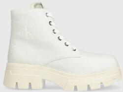 Calvin Klein Jeans bokacsizma CHUNKLY BOOT VINTANGE TONGUE fehér, női, platformos, YW0YW00947 - fehér Női 39