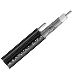 TSY Cable Cablu Coaxial RG6 TRISHIELD autoportant, 305m, negru TSY-RG6-TRIS-MESS (TSY-RG6-TRIS-MESS)