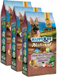 Happy&Fit Natural Adult Rind&Reis XL 3x12kg