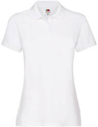 Fruit of the Loom Női Galléros póló Rövid ujjú Fruit of the Loom Premium Polo Lady-Fit - S (10), Fehér