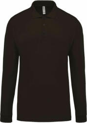 Kariban Férfi galléros póló Kariban KA256 Men'S Long-Sleeved piqué polo Shirt -M, Dark Grey