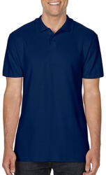 Gildan Férfi Galléros póló Rövid ujjú Gildan Softstyle Adult Double Pique Polo - 4XL, Sötétkék (navy)