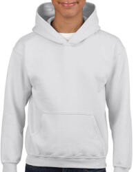 Gildan Gyerek Pulóver Kapucnis Hosszú ujjú Gildan Heavy Blend Youth Hooded Sweat - L (164), Fehér