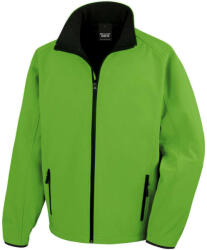 Result Férfi Softshell Hosszú ujjú Result Printable Softshell Jacket - XL, Vivid Zöld/Fekete