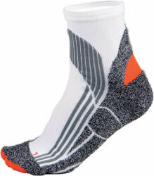 Proact Uniszex zokni Proact PA035 Technical Sports Socks -43/46, White/Grey/Orange
