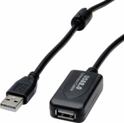 Valueline S3115 USB-A apa - USB-A anya 2.0 Hosszabbító kábel - Fekete (10m) (S3115)