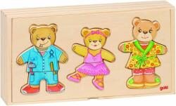Goki Combinație puzzle din lemn Îmbrăcați ursuleții de pluș! (PR00513086)