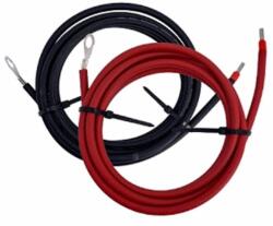 Cablu de conexiune controler-baterie 2x2m - 4mm2 rosu si negru (35706-)
