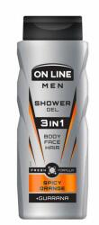 On Line Gel de duș 3 în 1 - On Line Men & Care Spicy Orange Shower Gel 410 ml