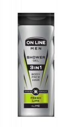 On Line Gel de duș 3 în 1 - On Line Men Fresh Lime Shower Gel 410 ml