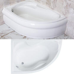 Favorit Siesta 150 x 100 cm, balos aszimmetrikus íves akril sarokkád csúszásmentes belsővel (AL400B-STEL-W)