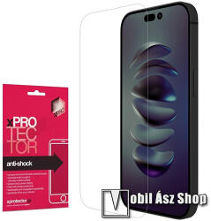 XPRO Anti Shock Flexible rugalmas előlap védő karcálló edzett üveg - 9H, Arc Edge, A képernyő sík részét védi - APPLE iPhone 14 Pro Max