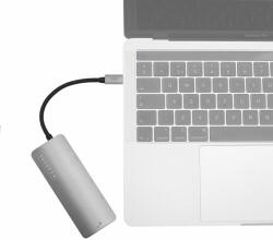 Caruba Premium 6 az 1-ben Slim USB-C hub asztroszürke - (Space Grey)