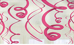 Amscan Spirális függő dekoráció rózsaszín 55cm 12db a6705510355 (LUFI269349)
