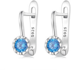 GALAS Cercei din argint 925 Simple Blue Zircon Earrings (BSE686)