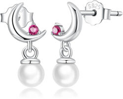 GALAS Cercei din argint 925 Shell bead moon earrings (SCE1430)